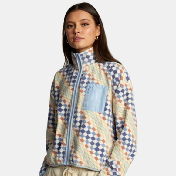 🔆RVCA🔆 DOWNSIDE ZIP FLEECE JACKET - Picture 10 of 15